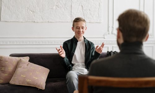 Boy talking